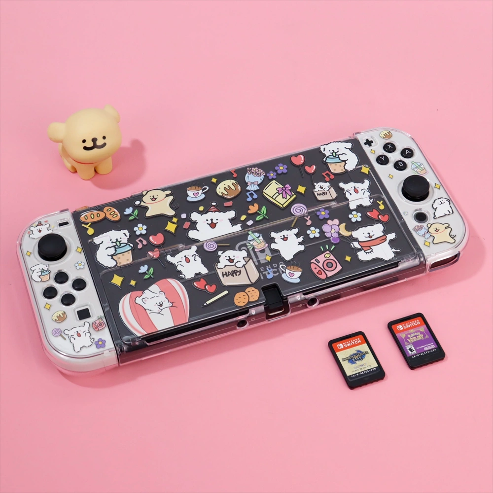 Line Puppy Protective Case for Nintendo Switch OLED