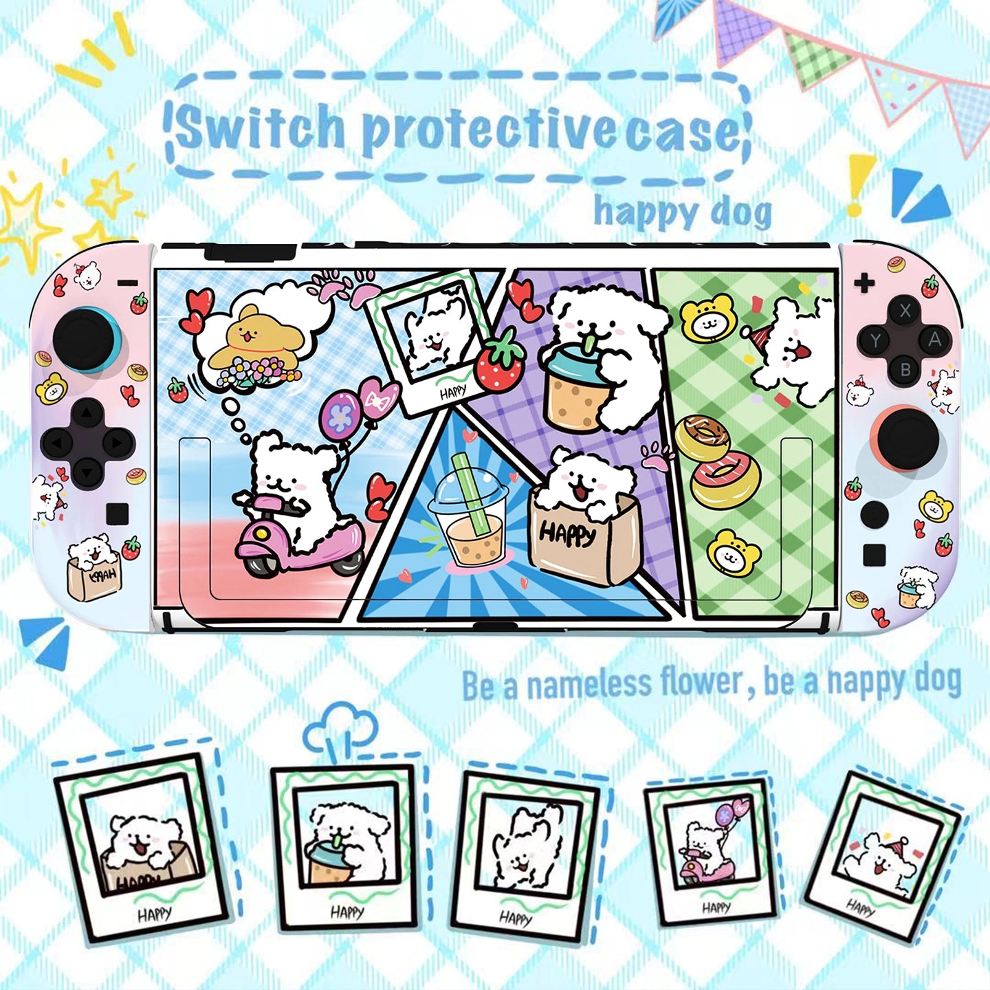 Gradient Line Puppy Protective Case for Nintendo Switch2