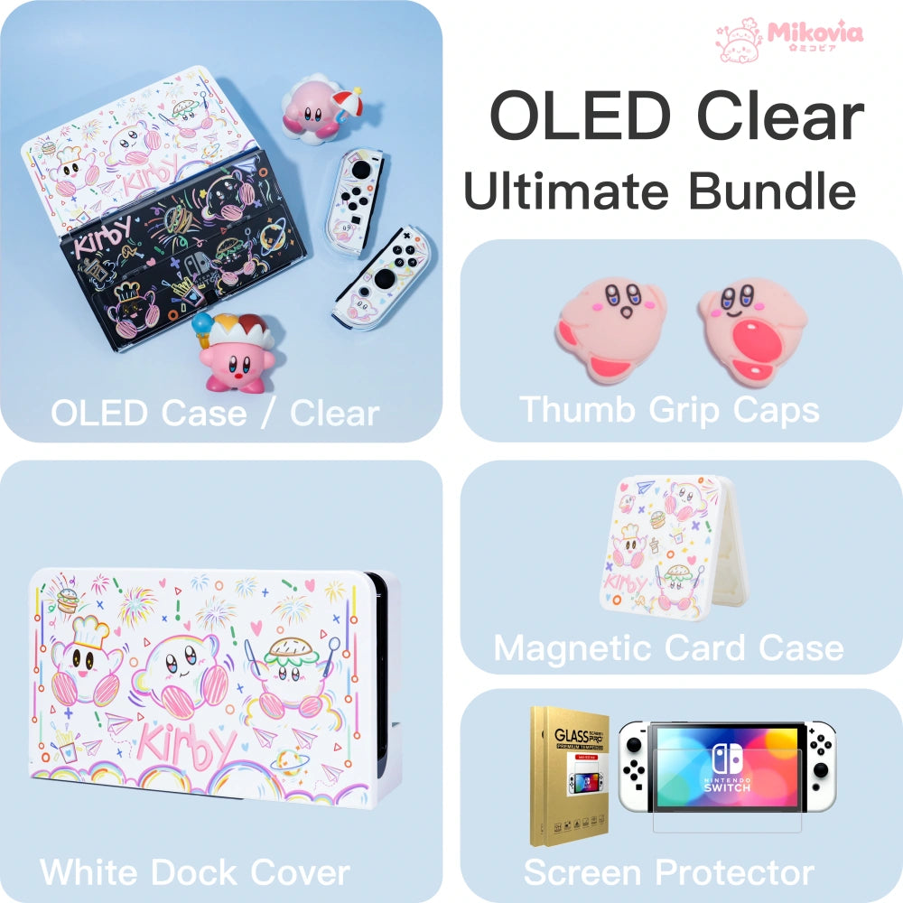 Cute Kirby Star Protective Case for Nintendo Switch OLED