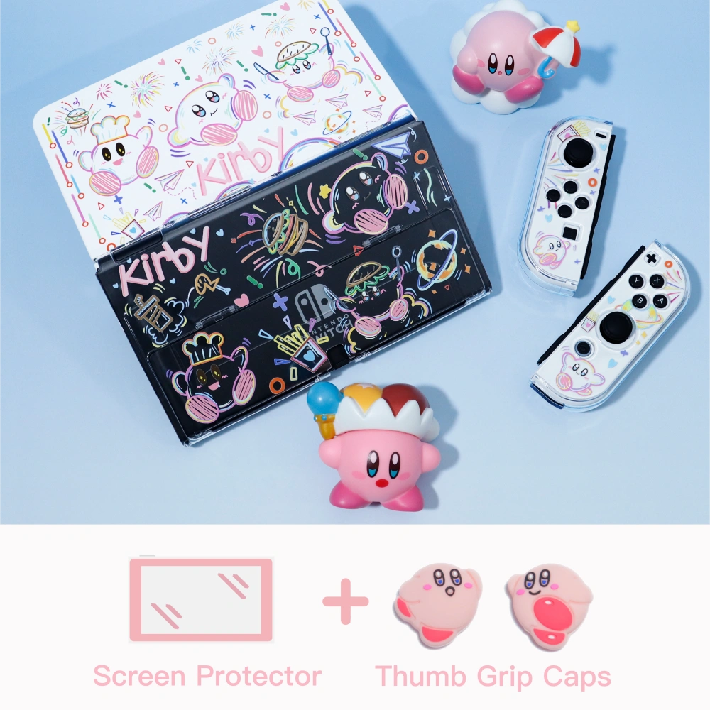 Cute Kirby Star Protective Case for Nintendo Switch OLED