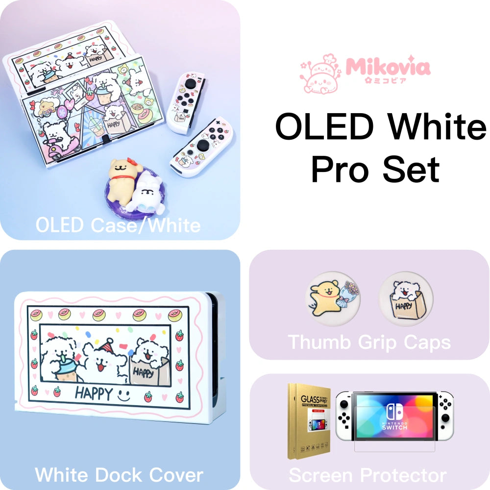 Gradient Line Puppy Protective Case for Nintendo Switch OLED