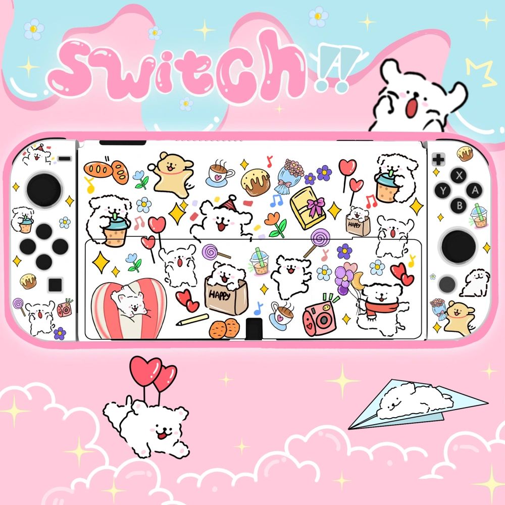 Line Puppy Protective Case for Nintendo Switch OLED