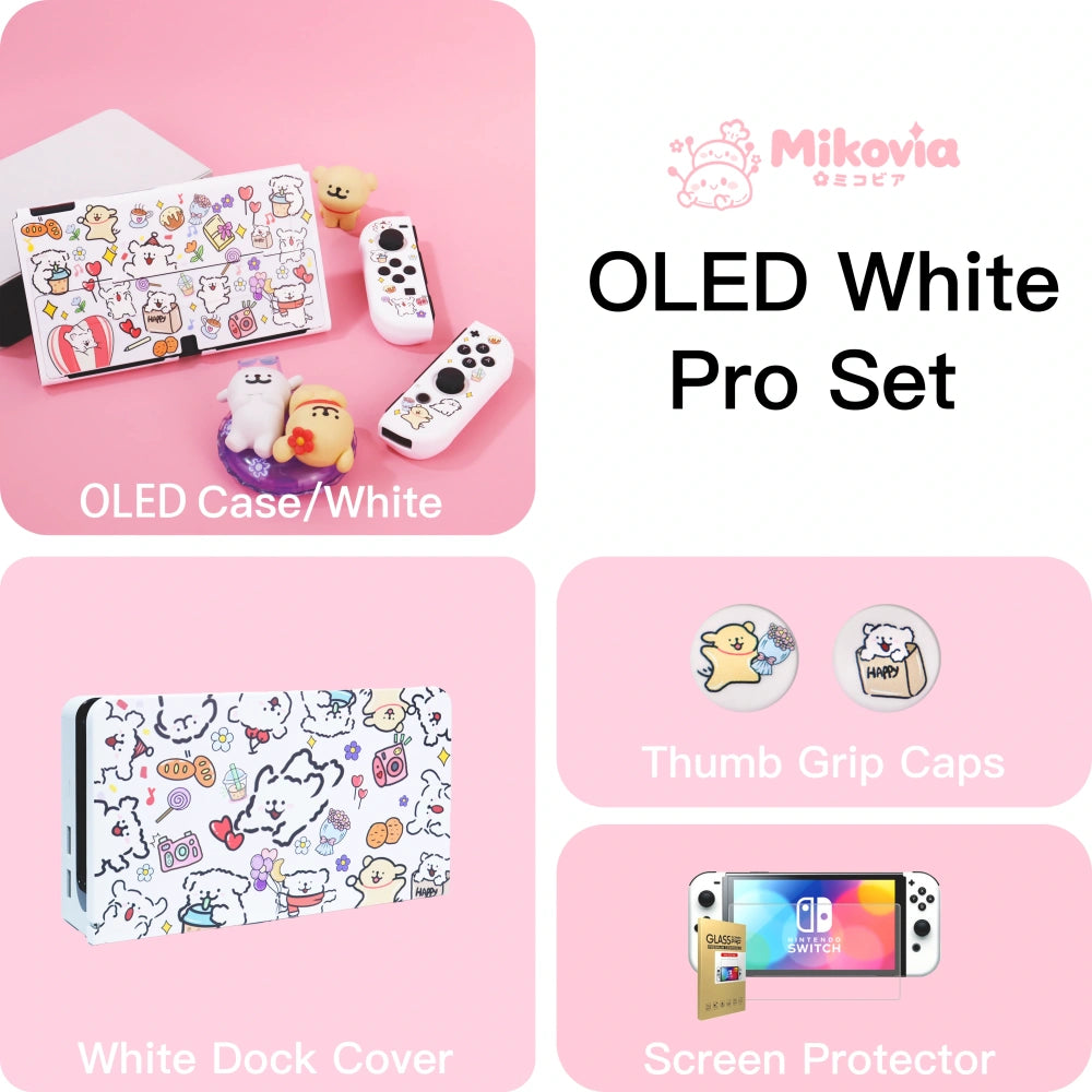 Line Puppy Protective Case for Nintendo Switch OLED