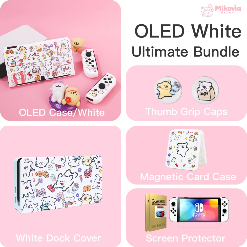 Line Puppy Protective Case for Nintendo Switch OLED