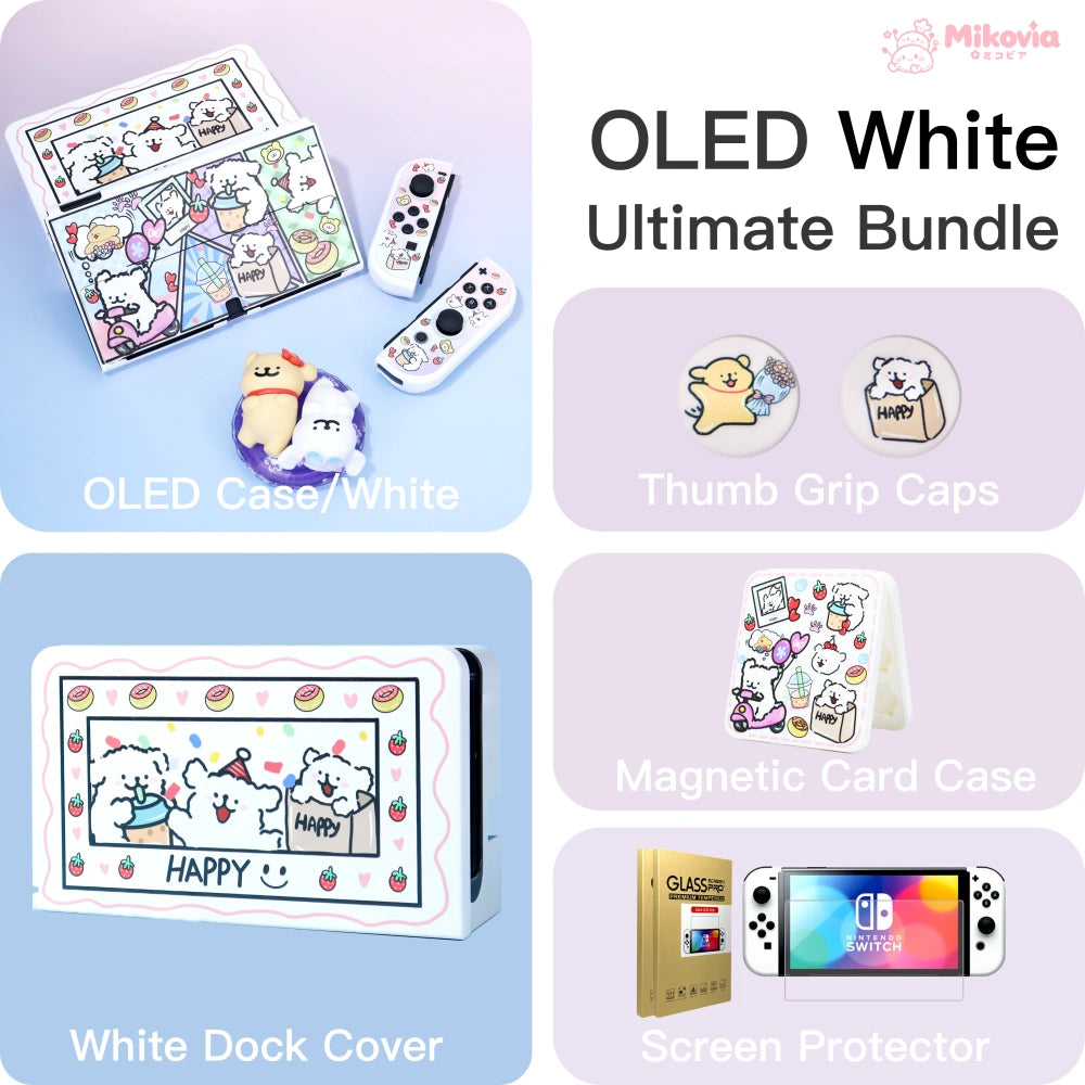 Gradient Line Puppy Protective Case for Nintendo Switch OLED