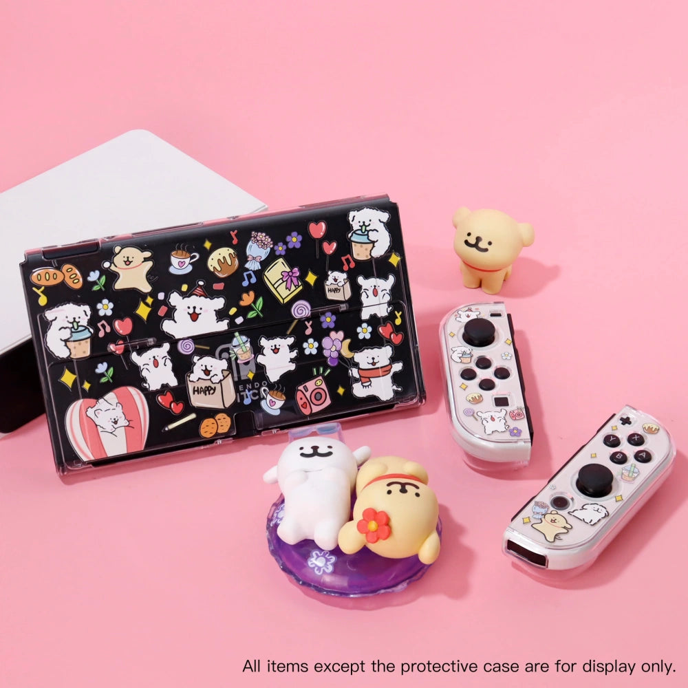 Line Puppy Protective Case for Nintendo Switch OLED