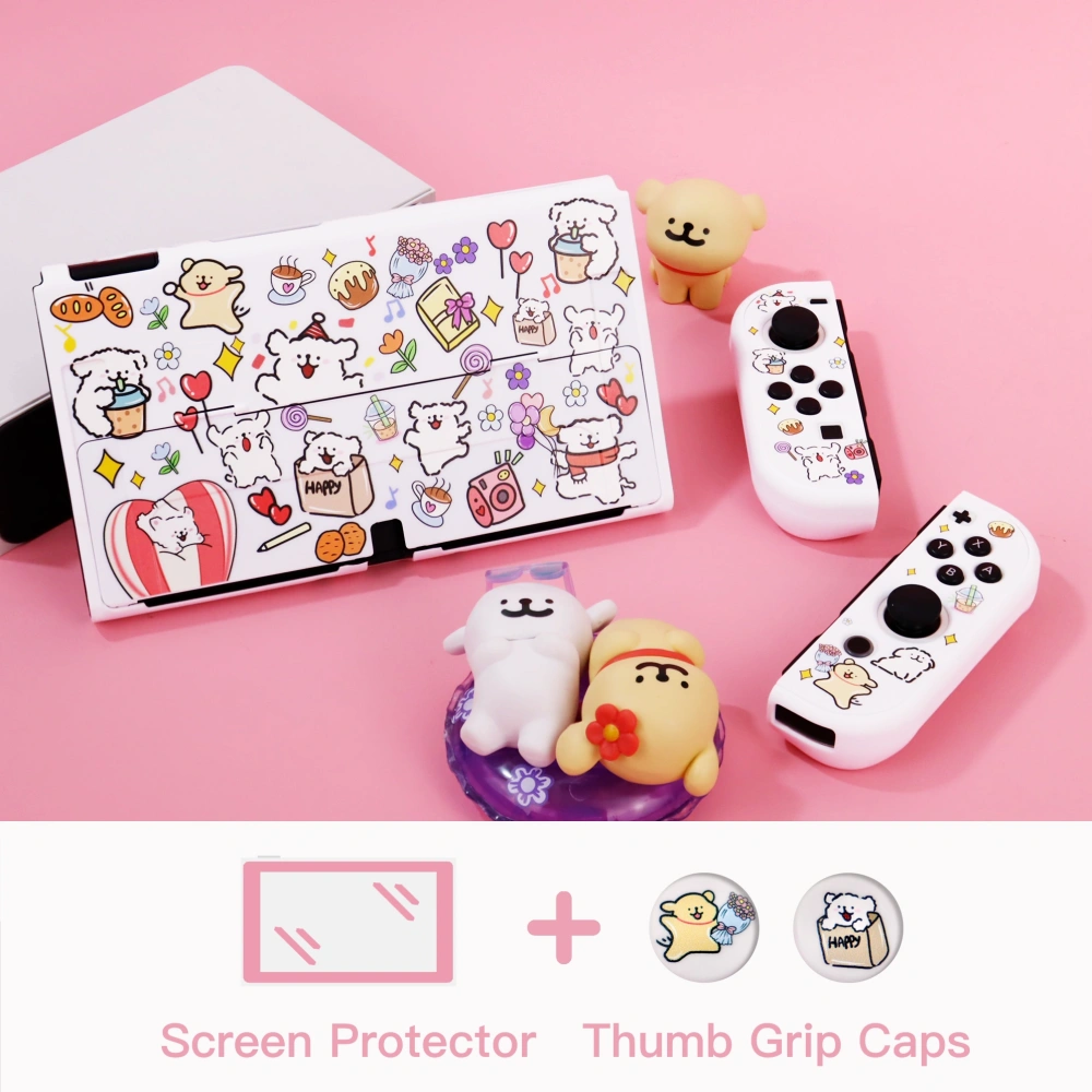 Line Puppy Protective Case for Nintendo Switch OLED