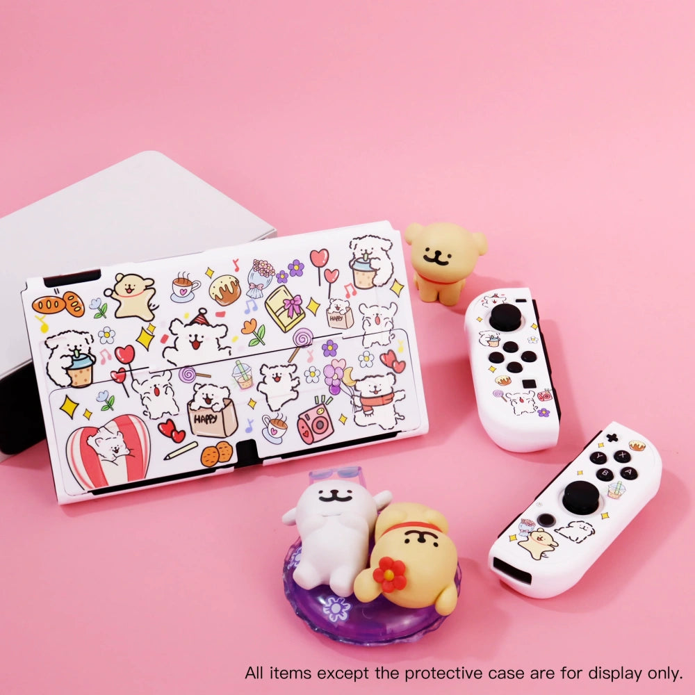 Line Puppy Protective Case for Nintendo Switch OLED