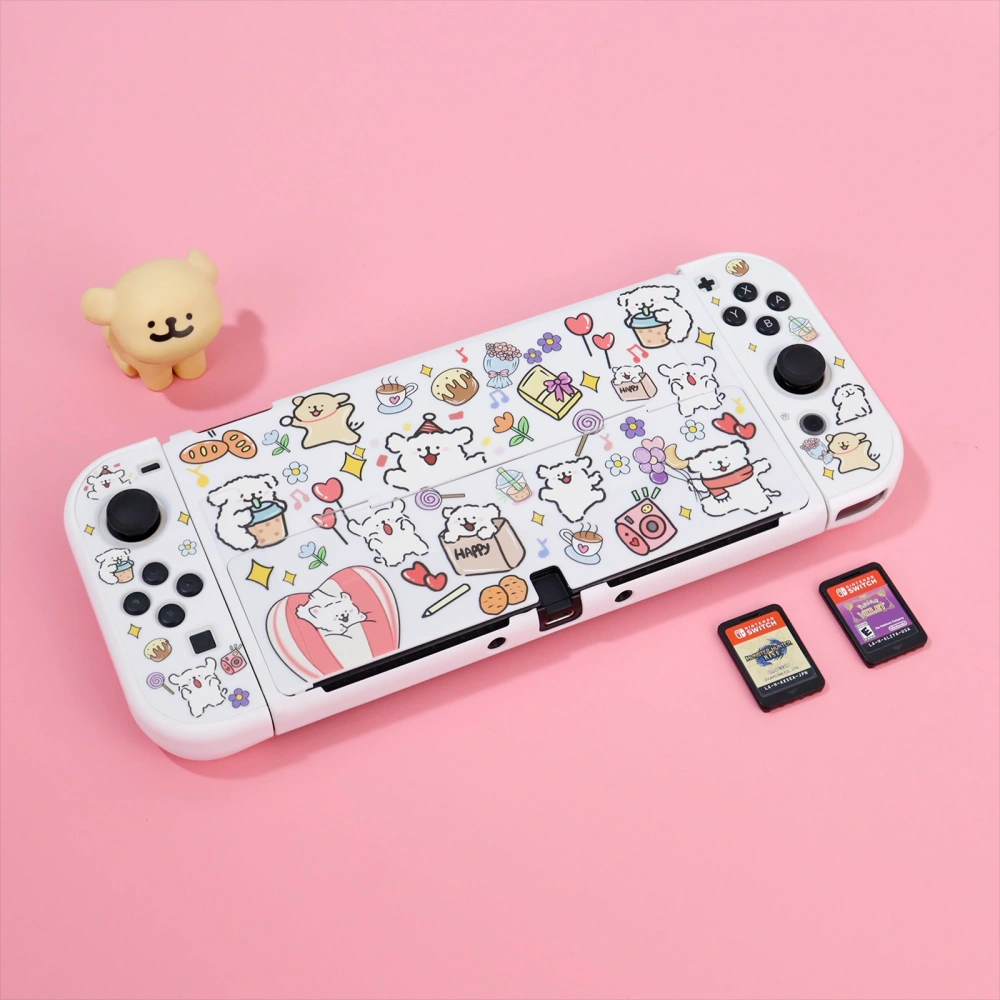 Line Puppy Protective Case for Nintendo Switch OLED