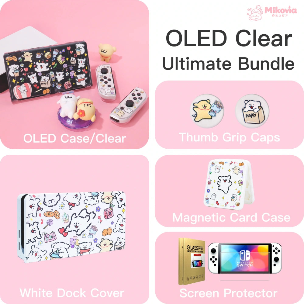 Line Puppy Protective Case for Nintendo Switch OLED