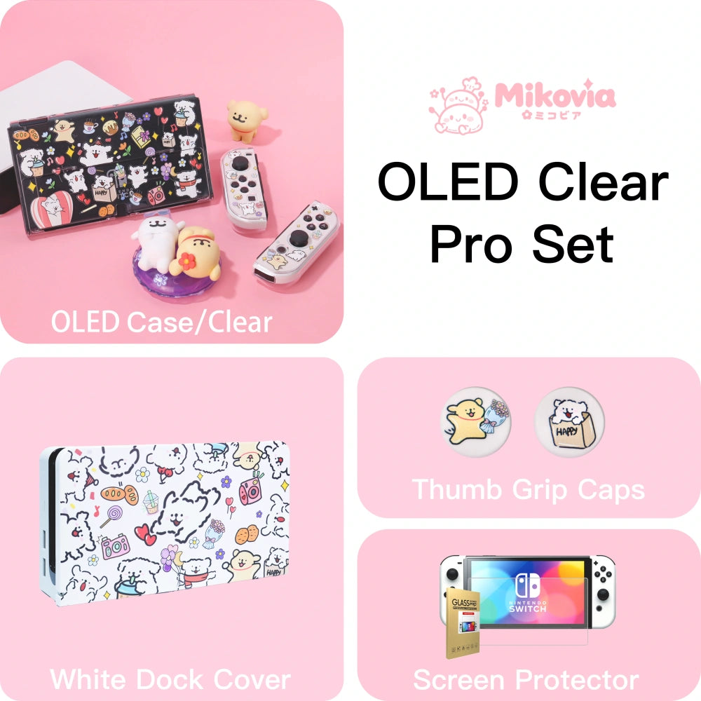 Line Puppy Protective Case for Nintendo Switch OLED