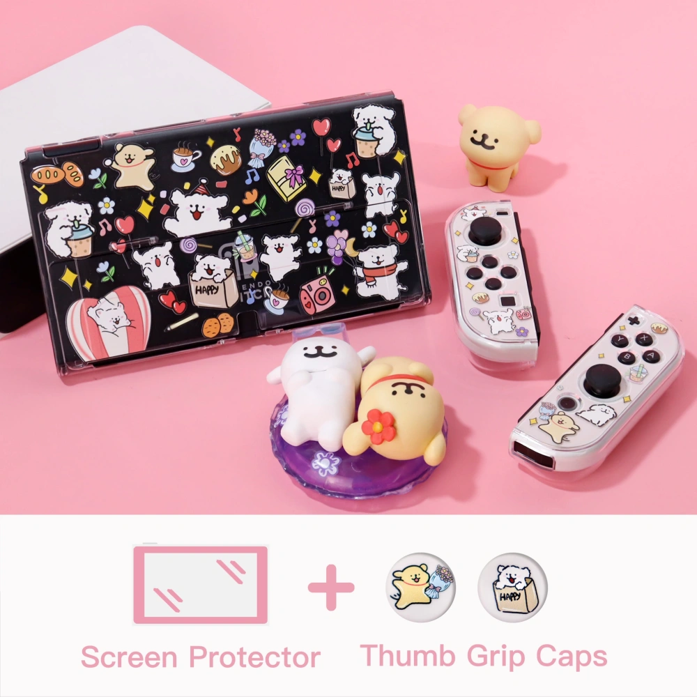 Line Puppy Protective Case for Nintendo Switch OLED