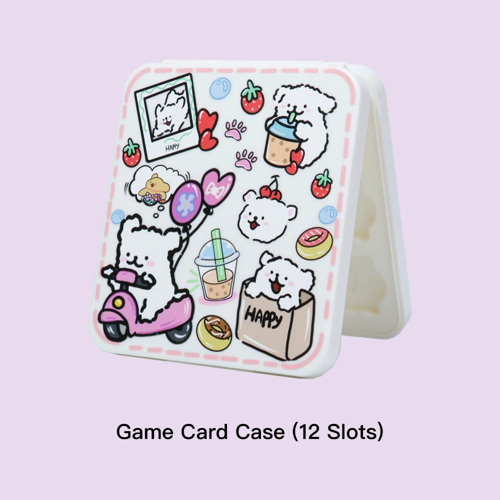 Gradient Line Puppy Magnetic Game Card Case